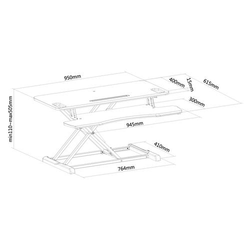 Neomounts support d'écran réglable en hauteur