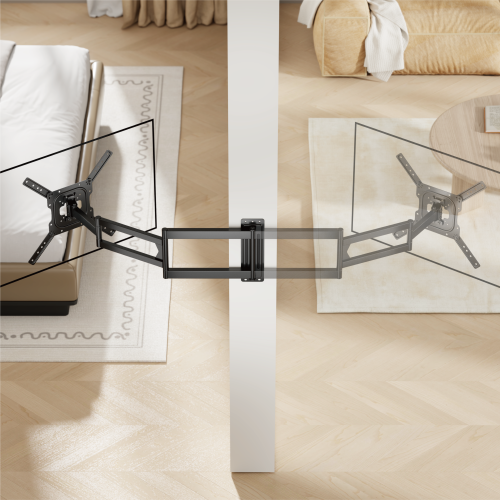 Support mural TV Wolff Mount Extra long à mouvement complet jusqu'à 65 pouces | jusqu'à 95 cm du mur ! | Universel | VESA 400x400