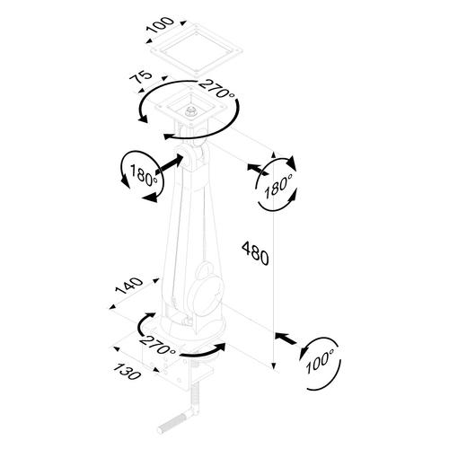 NewStar FPMA-D100 Support de bureau à mouvement complet