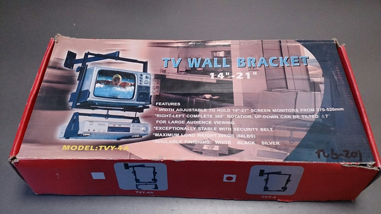 Support mural pour téléviseur à tube cathodique pour écrans de 14" à 21" (37 cm à 52 cm)