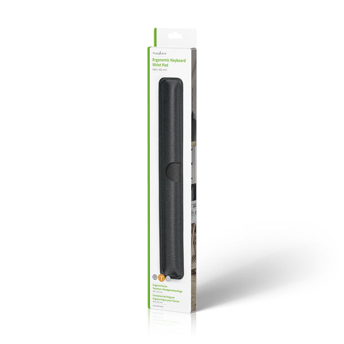 Support de poignet ergonomique pour clavier | Gel | 465 x 60 mm | Noir