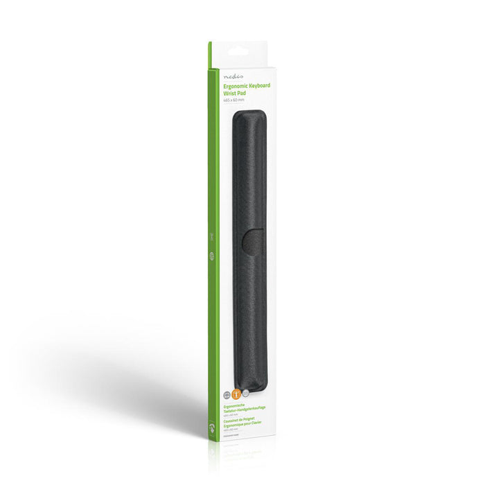 Support de poignet ergonomique pour clavier | Gel | 465 x 60 mm | Noir