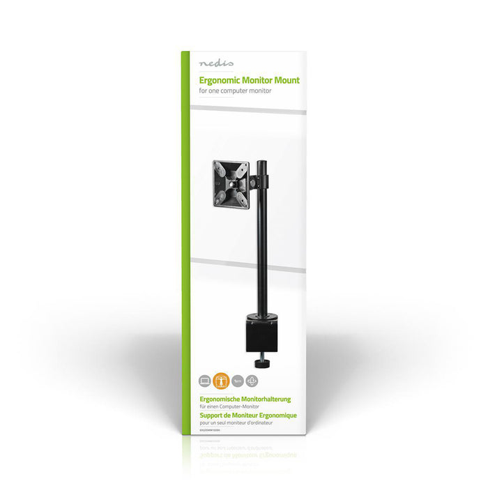 Support de moniteur ergonomique | Un bras de moniteur | Pivotant et inclinable | Noir