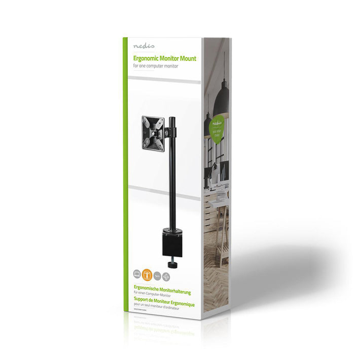 Support de moniteur ergonomique | Un bras de moniteur | Pivotant et inclinable | Noir