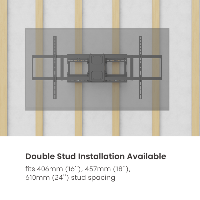 Support mural TV ultra robuste jusqu'à 140 pouces | Mouvement complet | 125 kg | VESA 1200x900