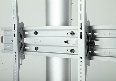 Support TV sur pied Wolff mobile | Jusqu'à 65 pouces | Argent | Hauteur réglable | Universel | VESA 600x400