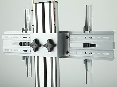 Support TV sur pied Wolff mobile | Jusqu'à 65 pouces | Argent | Hauteur réglable | Universel | VESA 600x400