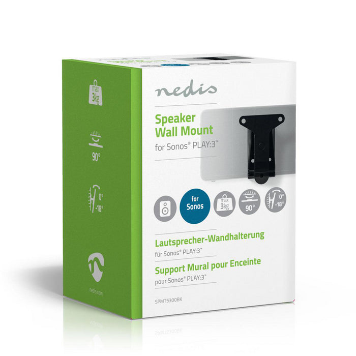 Support mural pour haut-parleur | Sonos® PLAY:3? | Inclinable et pivotant | Max. 3 kg