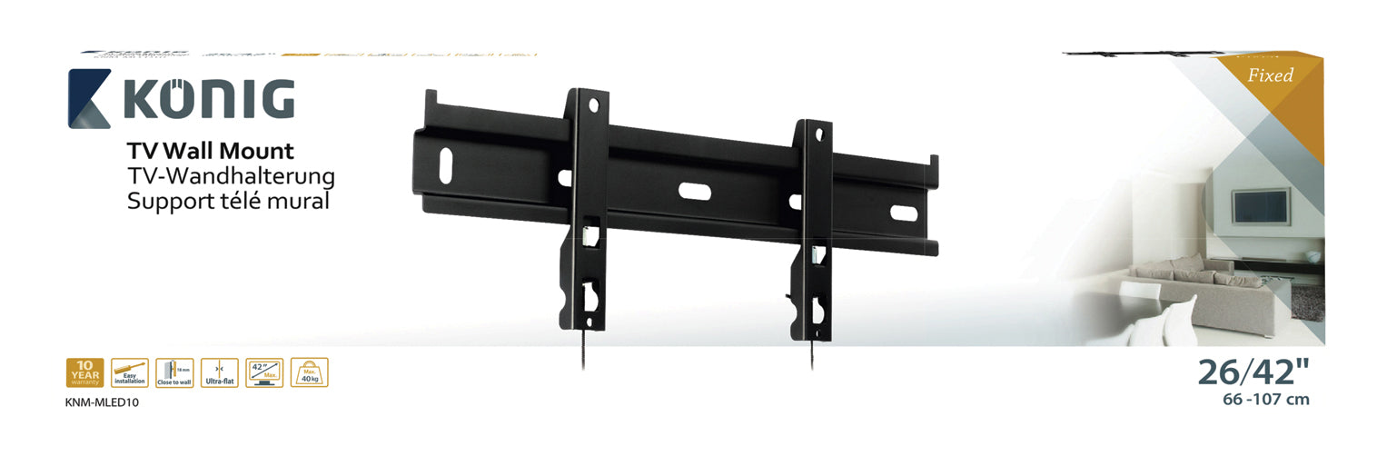 Support mural ultra plat 26-42"