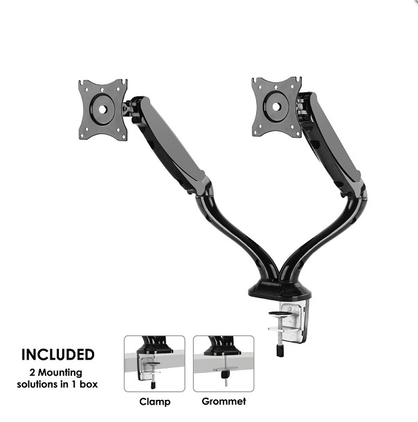 Neomounts NM-D500Dblack Support de bureau pour deux écrans