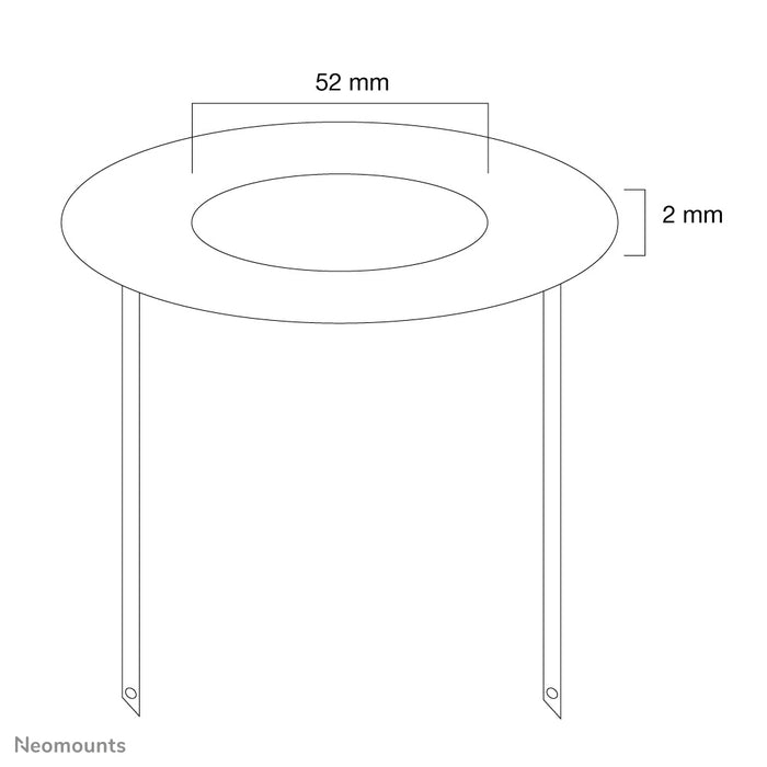 Neomounts FPMA-CRW5 est une rosace de couverture blanche pour les supports de plafond pour écran plat Neomounts FPMA-C100 & C100 argent.
