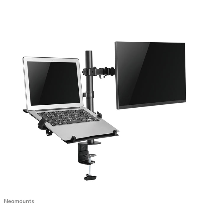Neomounts FPMA-D550NOTEBOOK est un support de bureau pour un ordinateur portable et un écran plat jusqu'à 32 pouces.