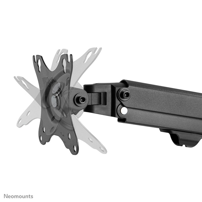 Neomounts FPMA-D650D noir est un support de bureau à mouvement complet pour écrans jusqu'à 27 pouces (69 cm).