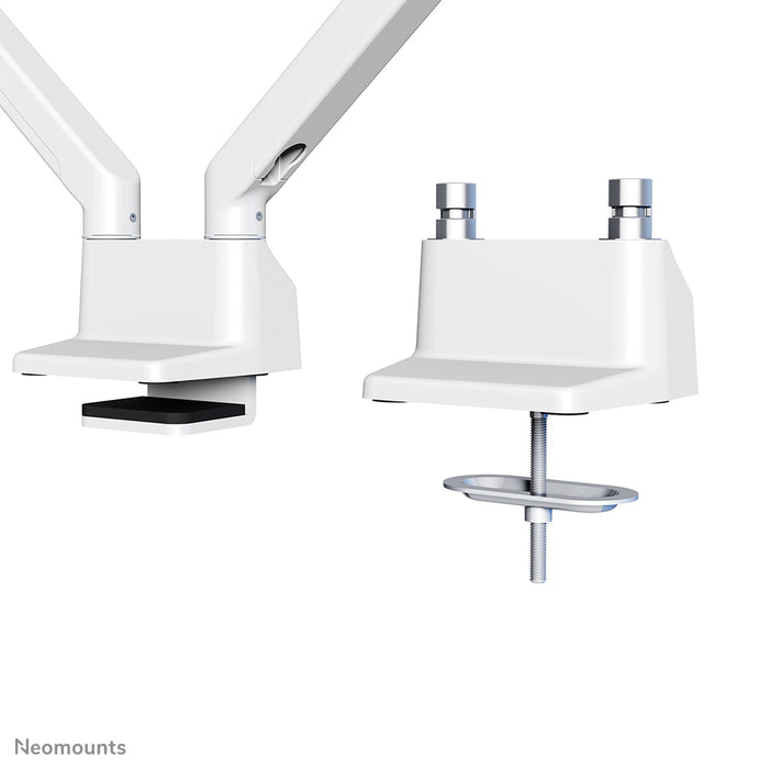 Neomounts FPMA-D750D blanc est un support de bureau avec vérin à gaz pour écrans plats jusqu'à 32 pouces (81 cm).