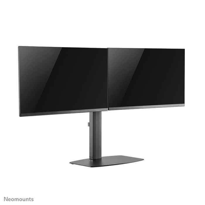 Neomounts FPMA-D865D noir est un support de bureau pour deux écrans plats jusqu'à 27 pouces (69 cm).