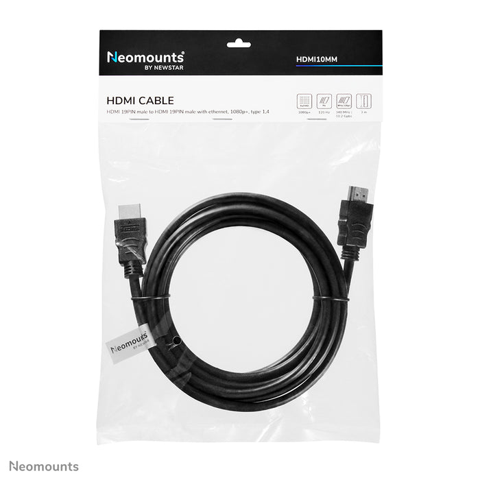 Câble HDMI 1.4, haute vitesse, HDMI 19 broches M/M, 3 mètres