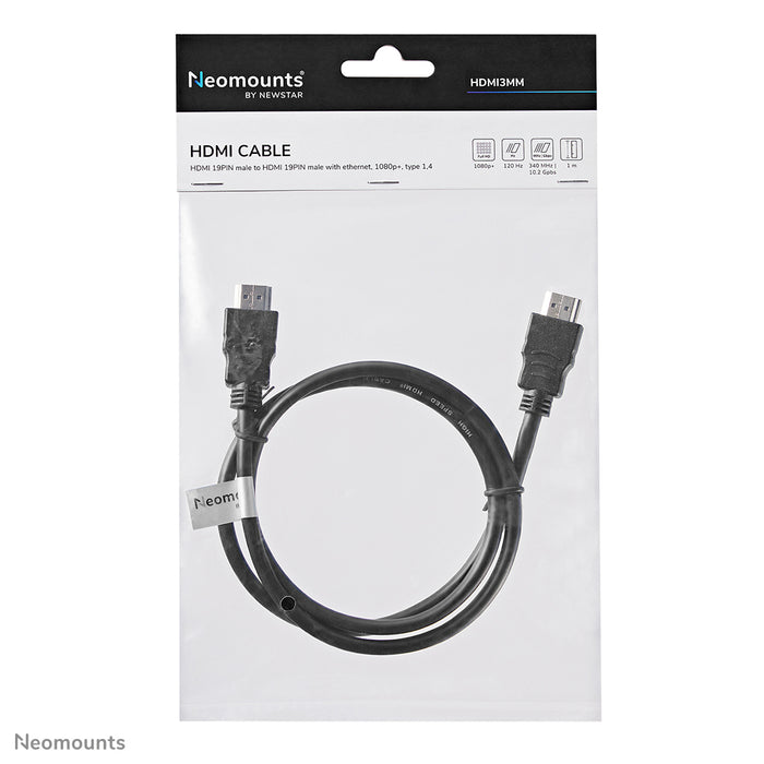 Câble HDMI 1.4, haute vitesse, HDMI 19 broches M/M, 1 mètre