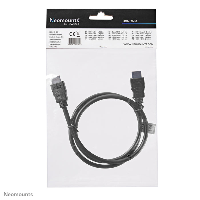 Câble HDMI 1.4, haute vitesse, HDMI 19 broches M/M, 1 mètre