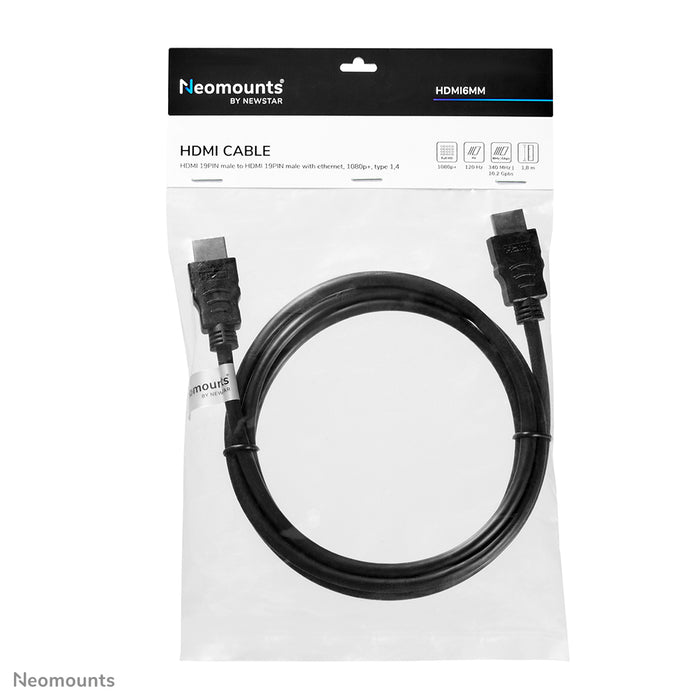 Câble HDMI 1.4, haute vitesse, HDMI 19 broches M/M, 1,8 mètre