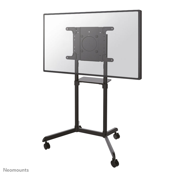 Neomounts NS-M1250 noir est un meuble mobile pour écrans plats jusqu'à 70 pouces (178 cm). Incl. plateau pour ordinateur portable - Noir