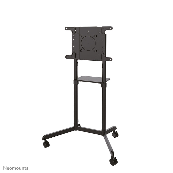 Neomounts NS-M1250 noir est un meuble mobile pour écrans plats jusqu'à 70 pouces (178 cm). Incl. plateau pour ordinateur portable - Noir