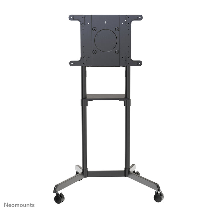 Neomounts NS-M1250 noir est un meuble mobile pour écrans plats jusqu'à 70 pouces (178 cm). Incl. plateau pour ordinateur portable - Noir