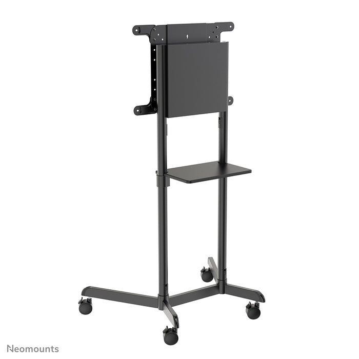 Neomounts NS-M1250 noir est un meuble mobile pour écrans plats jusqu'à 70 pouces (178 cm). Incl. plateau pour ordinateur portable - Noir