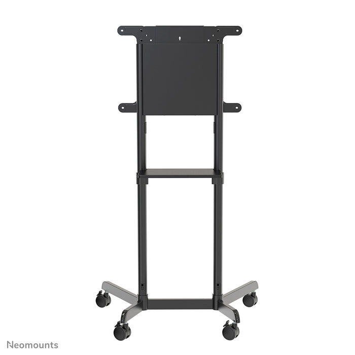 Neomounts NS-M1250 noir est un meuble mobile pour écrans plats jusqu'à 70 pouces (178 cm). Incl. plateau pour ordinateur portable - Noir
