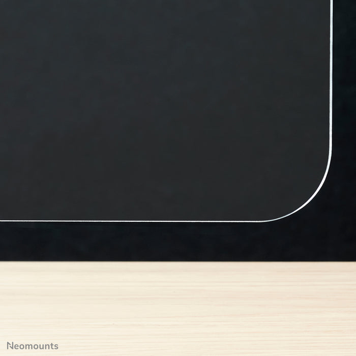 Neomounts NS-PLXPROTECT1 est un écran transparent pour 1 écran plat et offre une protection de distance sur le lieu de travail - Acrylique transparent, 100 % recyclable | PLXPROTECT est enregistré en tant que brevet de design de l'UE |