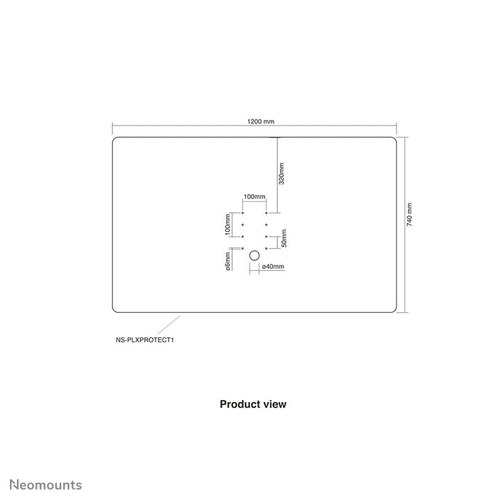 Neomounts NS-PLXPROTECT1 est un écran transparent pour 1 écran plat et offre une protection de distance sur le lieu de travail - Acrylique transparent, 100 % recyclable | PLXPROTECT est enregistré en tant que brevet de design de l'UE |