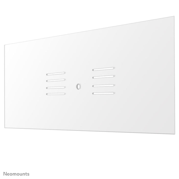 Neomounts NS-PLXPROTECT2 est un écran transparent pour 2 écrans plats et offre une protection contre la distance sur le lieu de travail - Acrylique transparent, 100 % recyclable | PLXPROTECT est enregistré en tant que brevet de design de l'UE |