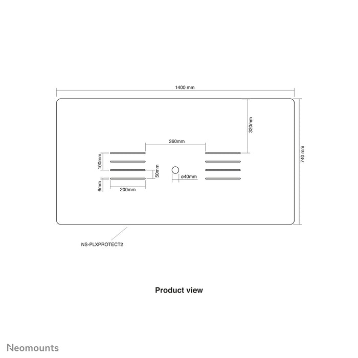 Neomounts NS-PLXPROTECT2 est un écran transparent pour 2 écrans plats et offre une protection contre la distance sur le lieu de travail - Acrylique transparent, 100 % recyclable | PLXPROTECT est enregistré en tant que brevet de design de l'UE |