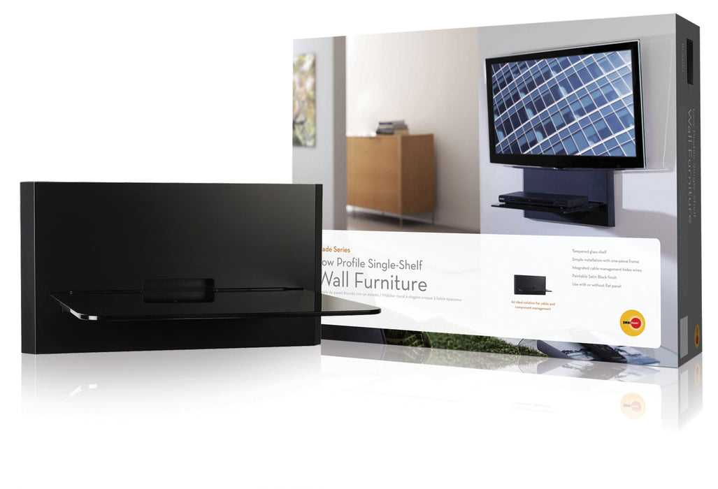 Plateau mural A/V avec système de gestion des câbles