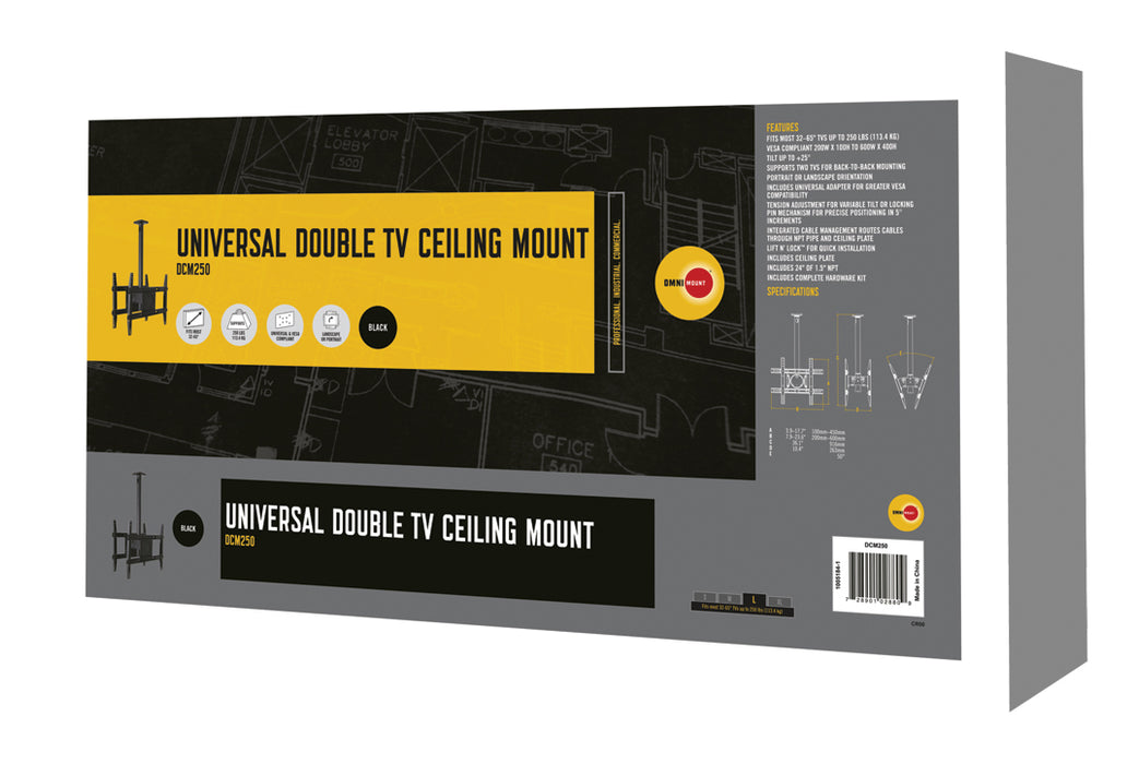 Support de plafond double pour écrans jusqu'à 65"