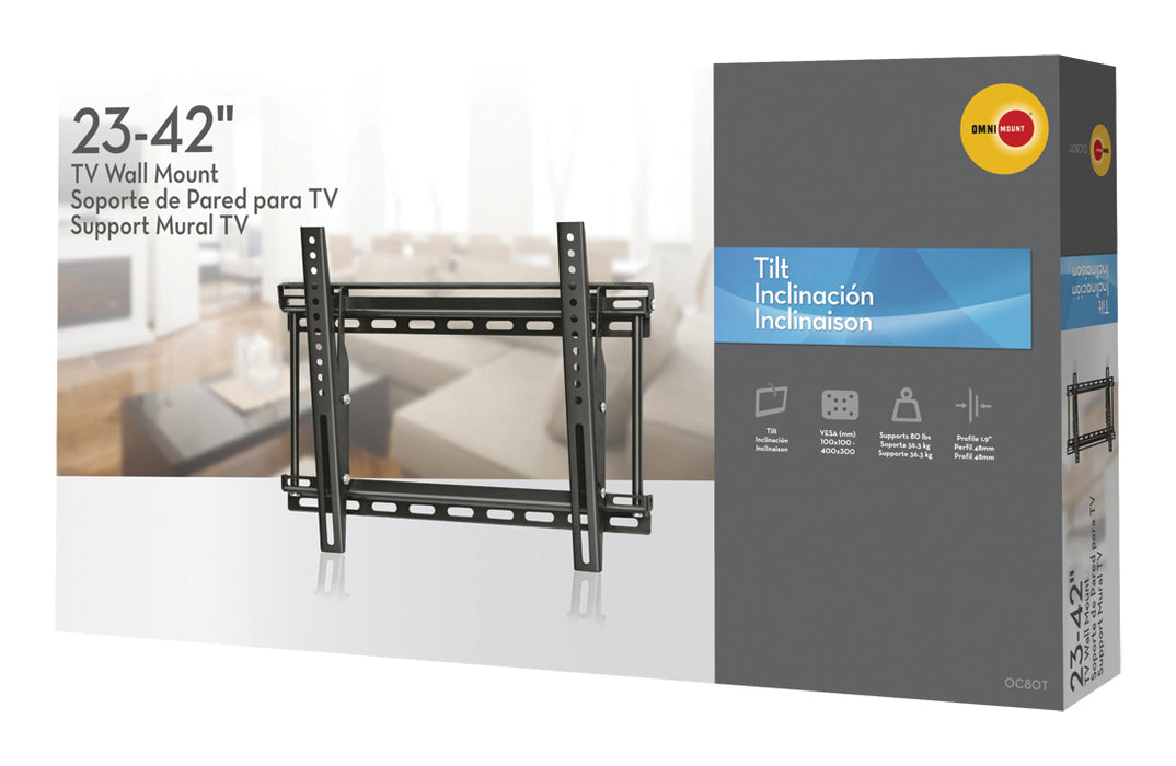 Support mural plat pour écrans de 23 à 42"