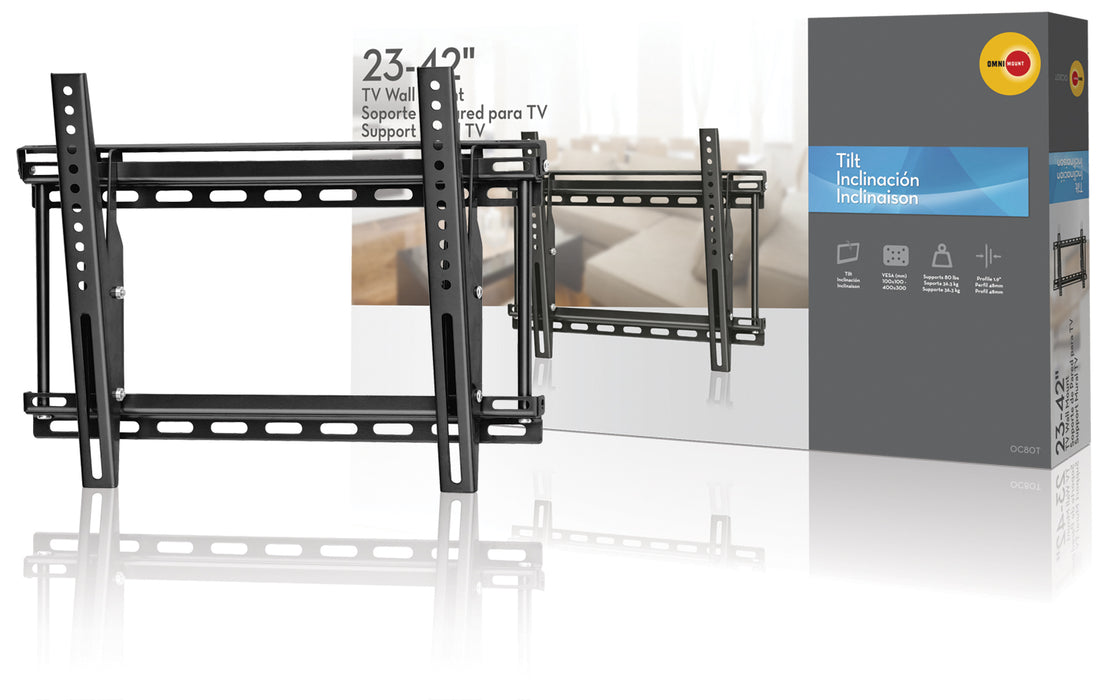 Support mural plat pour écrans de 23 à 42"