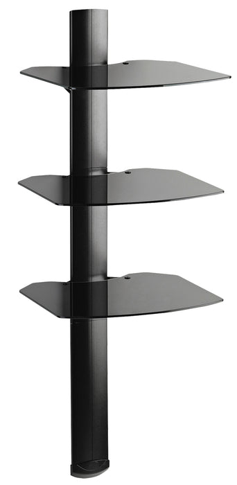 Plateau A/V noir avec 3 plateaux