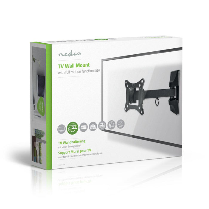 Support mural TV à mouvement complet | 13 - 27" | Max. 15 kg | 2 points d'articulation
