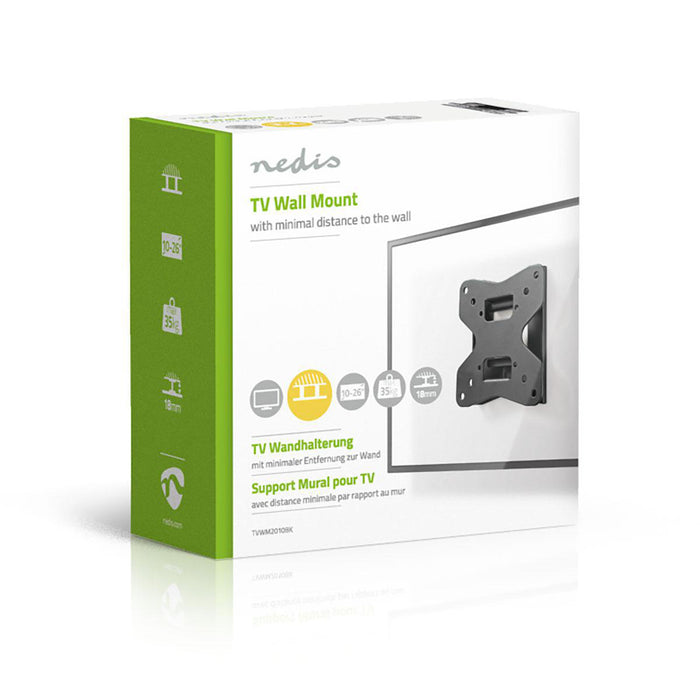 Support mural TV large | 10 - 26" | Max. 35 kg | 18 mm d'espacement mural