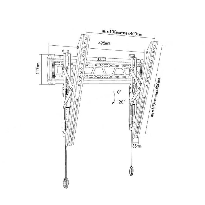 Support TV avec verrouillage jusqu'à 55 pouces