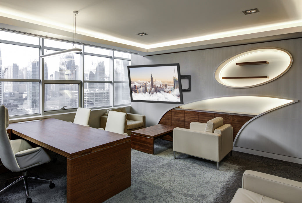 Support TV robuste | 37 à 90 pouces | 2 bras | VESA 600x400 | Compatible Cinewall | Universel | Réglage horizontal