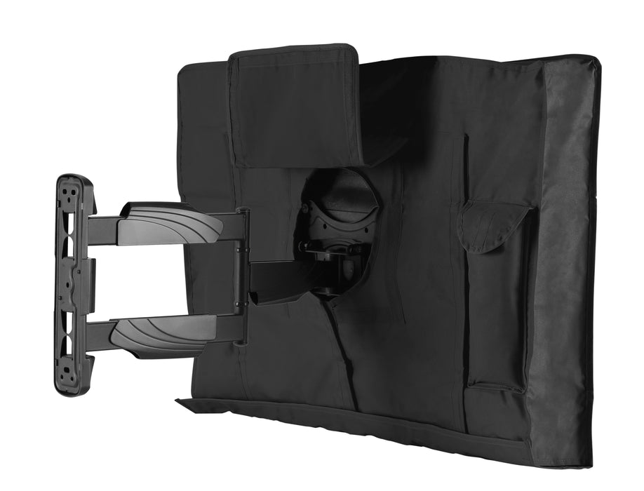 Housse de protection TV pour extérieur | 60" - 65" | Tissu Oxford de qualité supérieure | Compartiment séparé pour télécommande | Noir