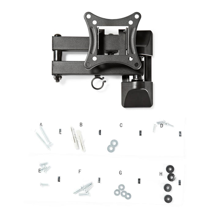 Support mural TV à mouvement complet | 13 - 27" | Max. 15 kg | 3 points d'articulation