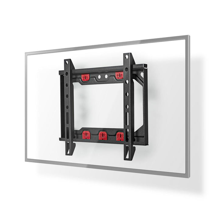 Support TV fixe pour plaques de plâtre | 13 - 27" | Max. 15 kg | 28 mm distance au mur | Noir