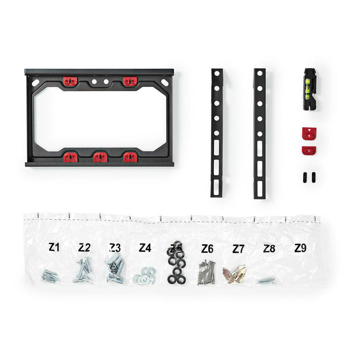 Support TV fixe pour plaques de plâtre | 13 - 27" | Max. 15 kg | 28 mm distance au mur | Noir