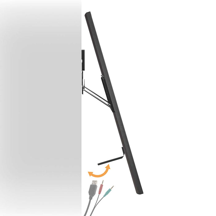 Support mural TV Nedis large 43-100 pouces - Micro-écart ultra fin - Max. 75 kg - Noir - Compatible VESA