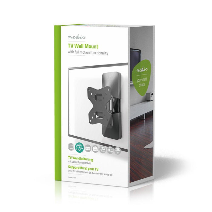 Support mural TV à mouvement complet | 10 - 26" | Max. 20 kg | 1 point de charnière