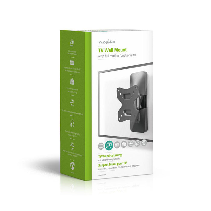 Support mural TV à mouvement complet | 10 - 26" | Max. 20 kg | 1 point de charnière
