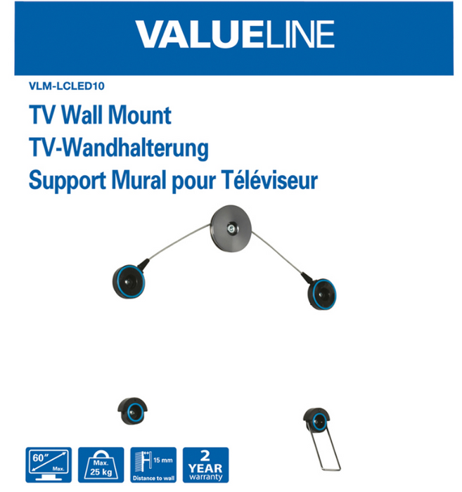 Support mural TV ultra plat seconde chance pour écrans de 42" à 60"