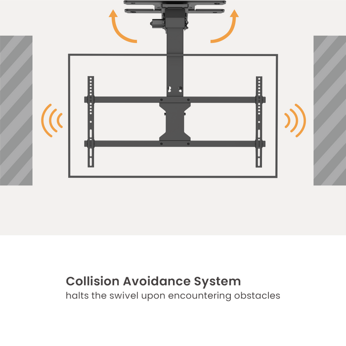 Support de plafond électrique Wolff Mount pour TV jusqu'à 86 pouces | 45 kg | VESA 800x400
